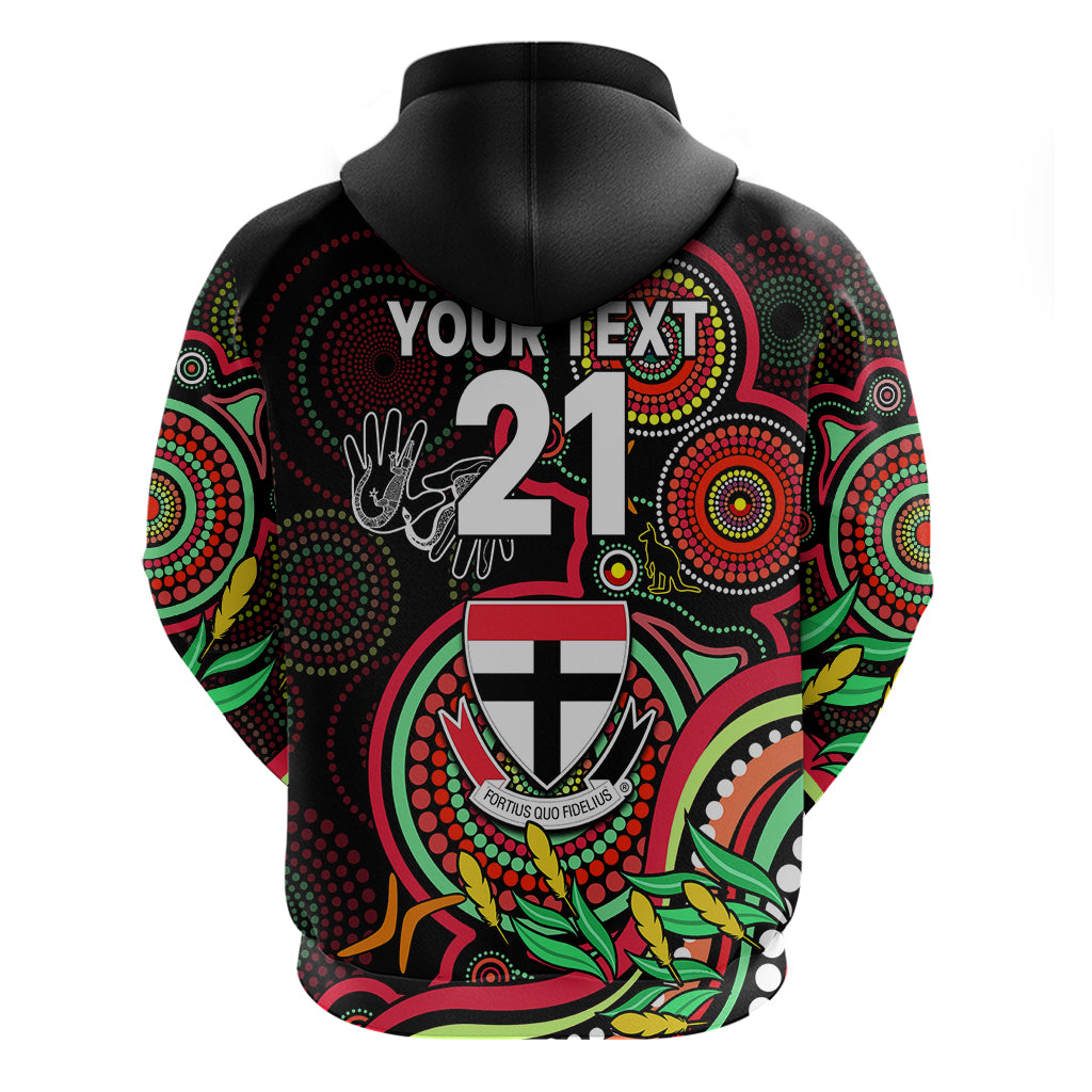 Custom St Kilda Football Aboriginal Art Hoodie NAIDOC Indigenous Tribal LT9 - Vibe Hoodie Shop