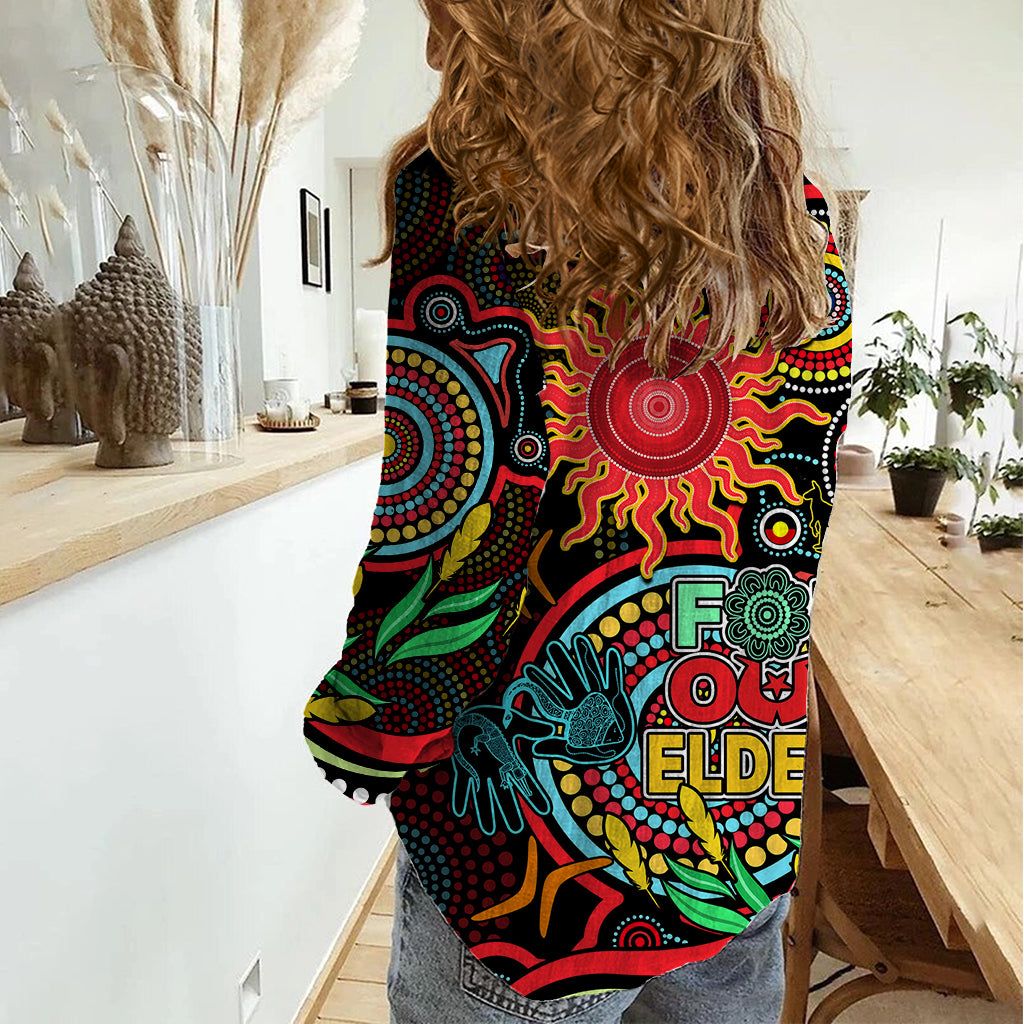 Suns Football Aboriginal Art Women Casual Shirt NAIDOC Indigenous Tribal - Vibe Hoodie Shop