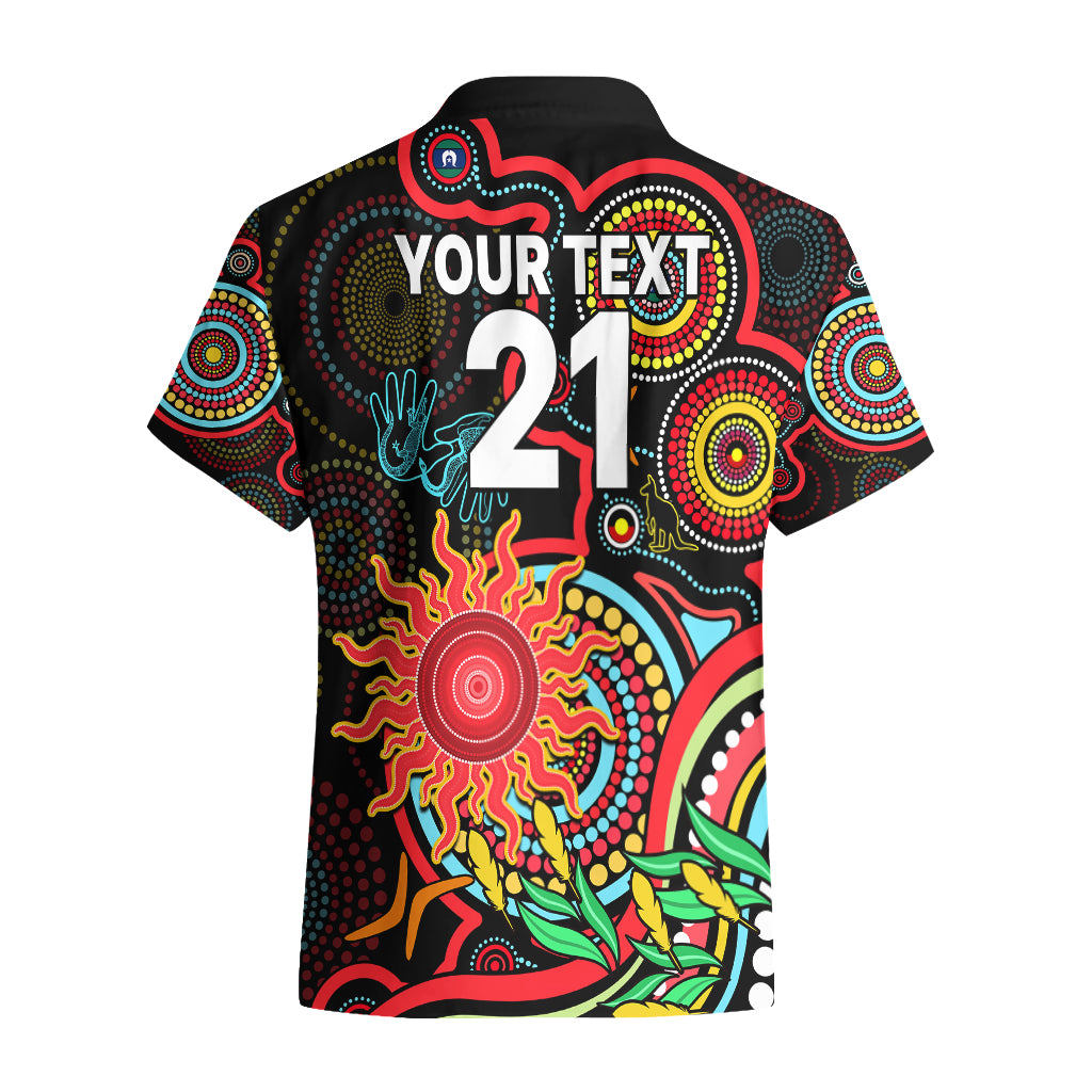 Custom Suns Football Aboriginal Art Hawaiian Shirt NAIDOC Indigenous Tribal - Vibe Hoodie Shop