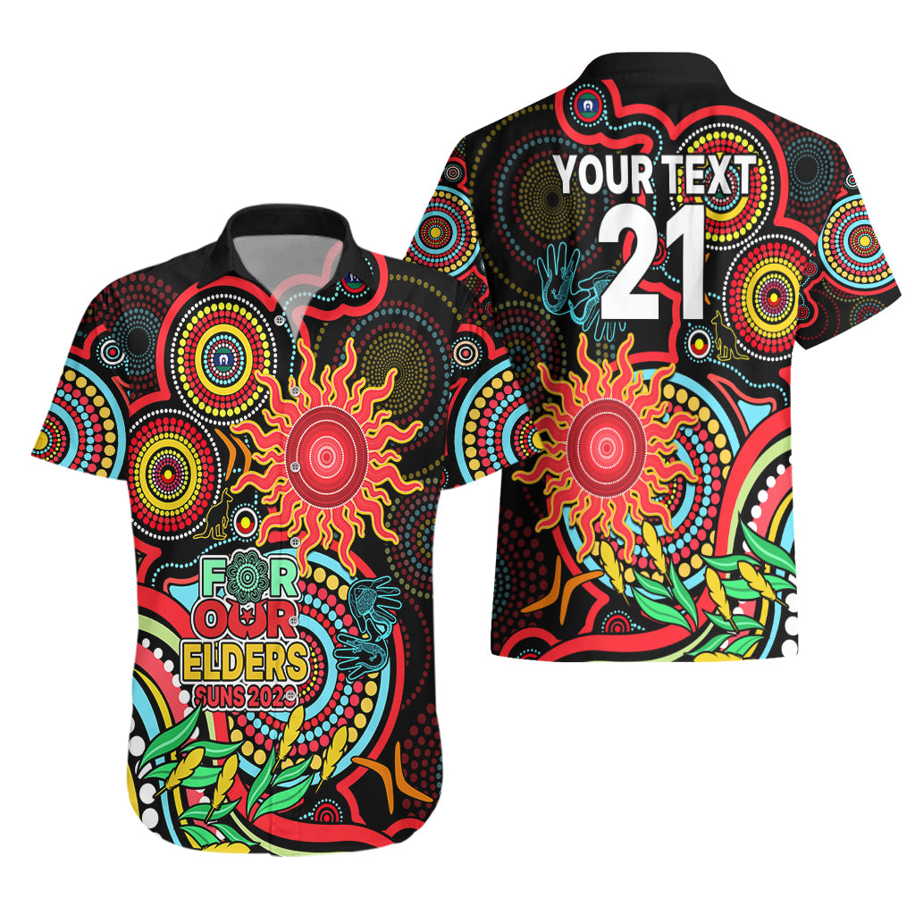 Custom Suns Football Aboriginal Art Hawaiian Shirt NAIDOC Indigenous Tribal - Vibe Hoodie Shop