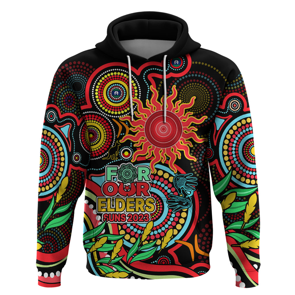 Custom Suns Football Aboriginal Art Hoodie NAIDOC Indigenous Tribal LT9 - Vibe Hoodie Shop