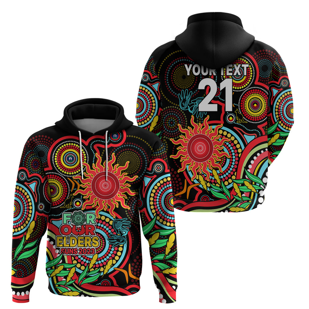 Custom Suns Football Aboriginal Art Hoodie NAIDOC Indigenous Tribal LT9 - Vibe Hoodie Shop