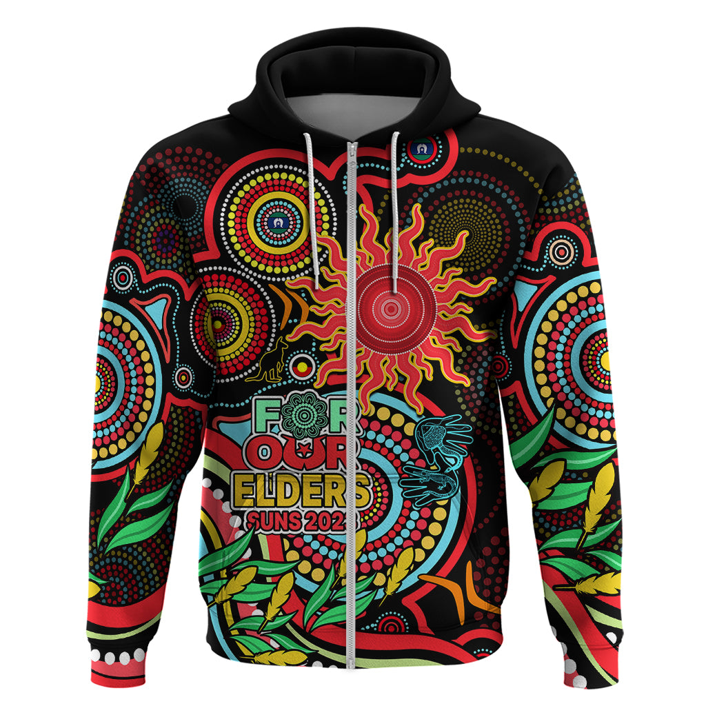 Custom Suns Football Aboriginal Art Hoodie NAIDOC Indigenous Tribal LT9 - Vibe Hoodie Shop