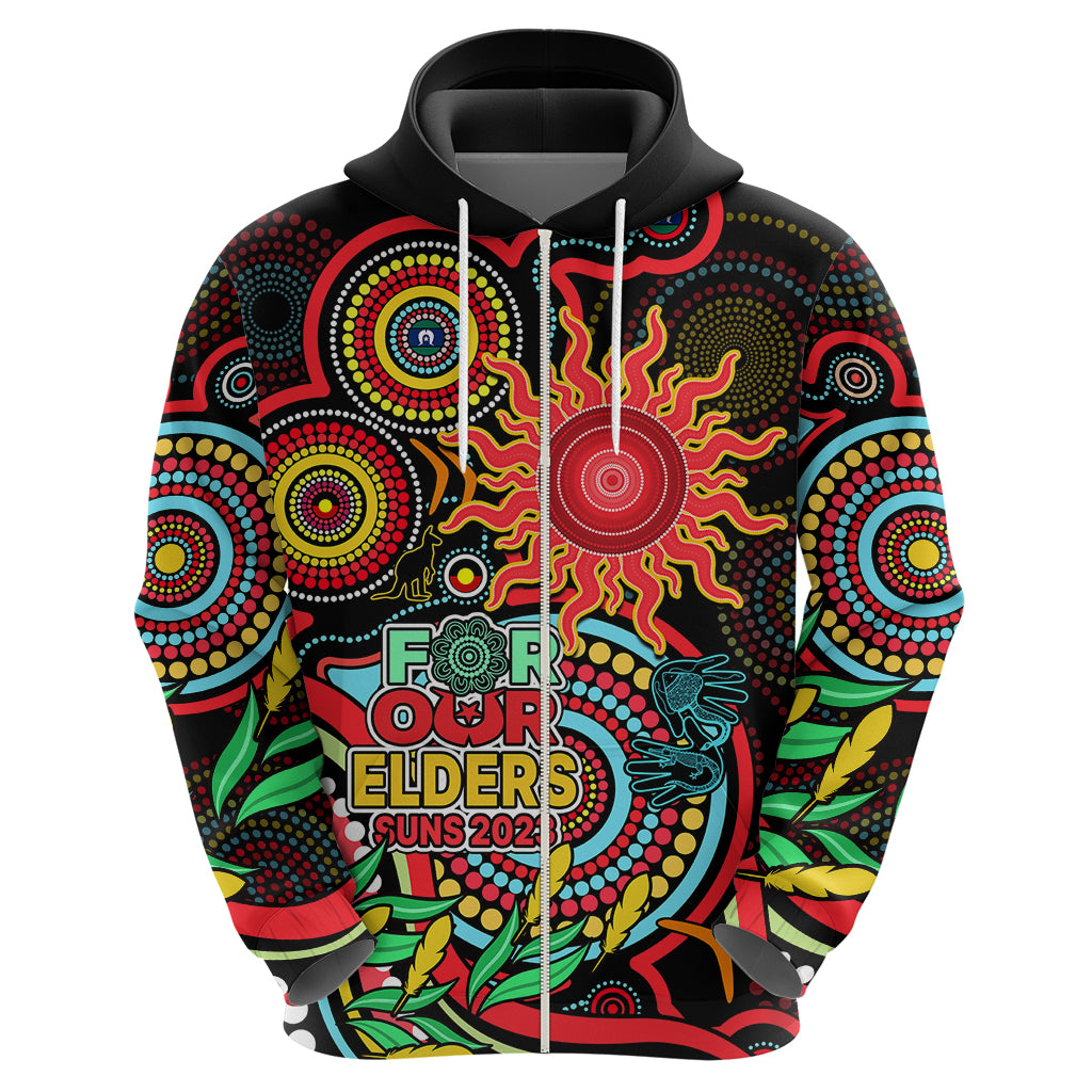 Custom Suns Football Aboriginal Art Hoodie NAIDOC Indigenous Tribal LT9 - Vibe Hoodie Shop
