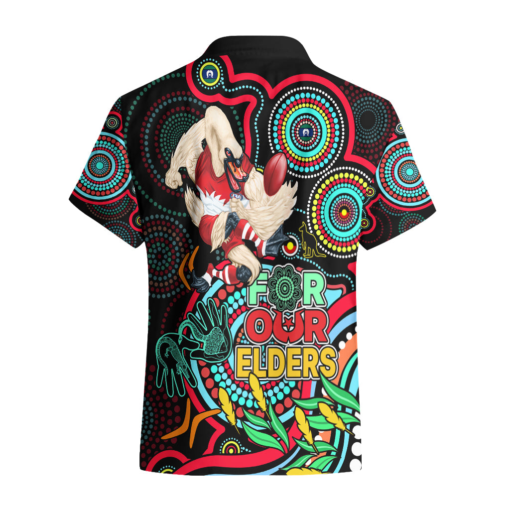 Swans Football Aboriginal Art Hawaiian Shirt NAIDOC Indigenous Tribal - Vibe Hoodie Shop