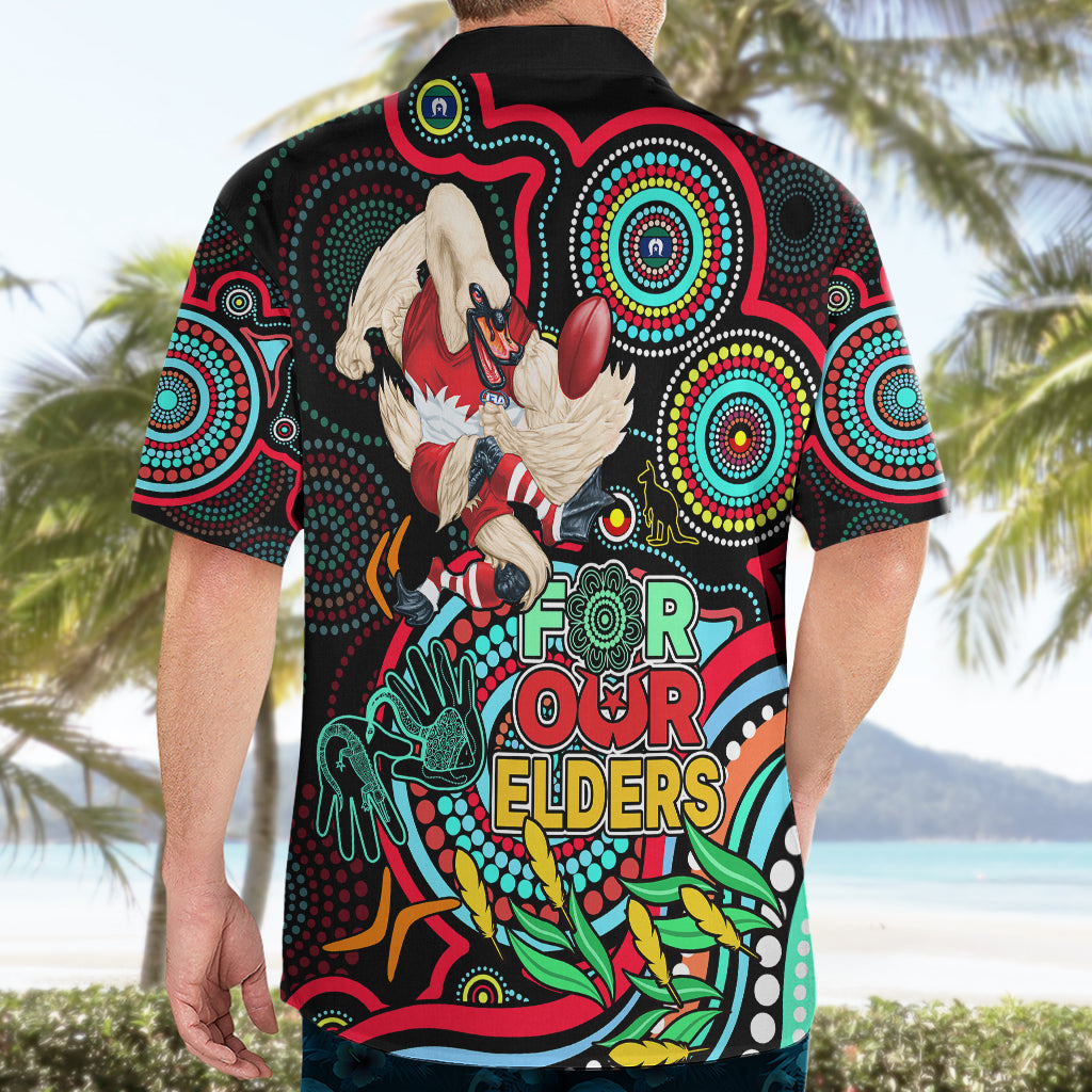 Swans Football Aboriginal Art Hawaiian Shirt NAIDOC Indigenous Tribal - Vibe Hoodie Shop