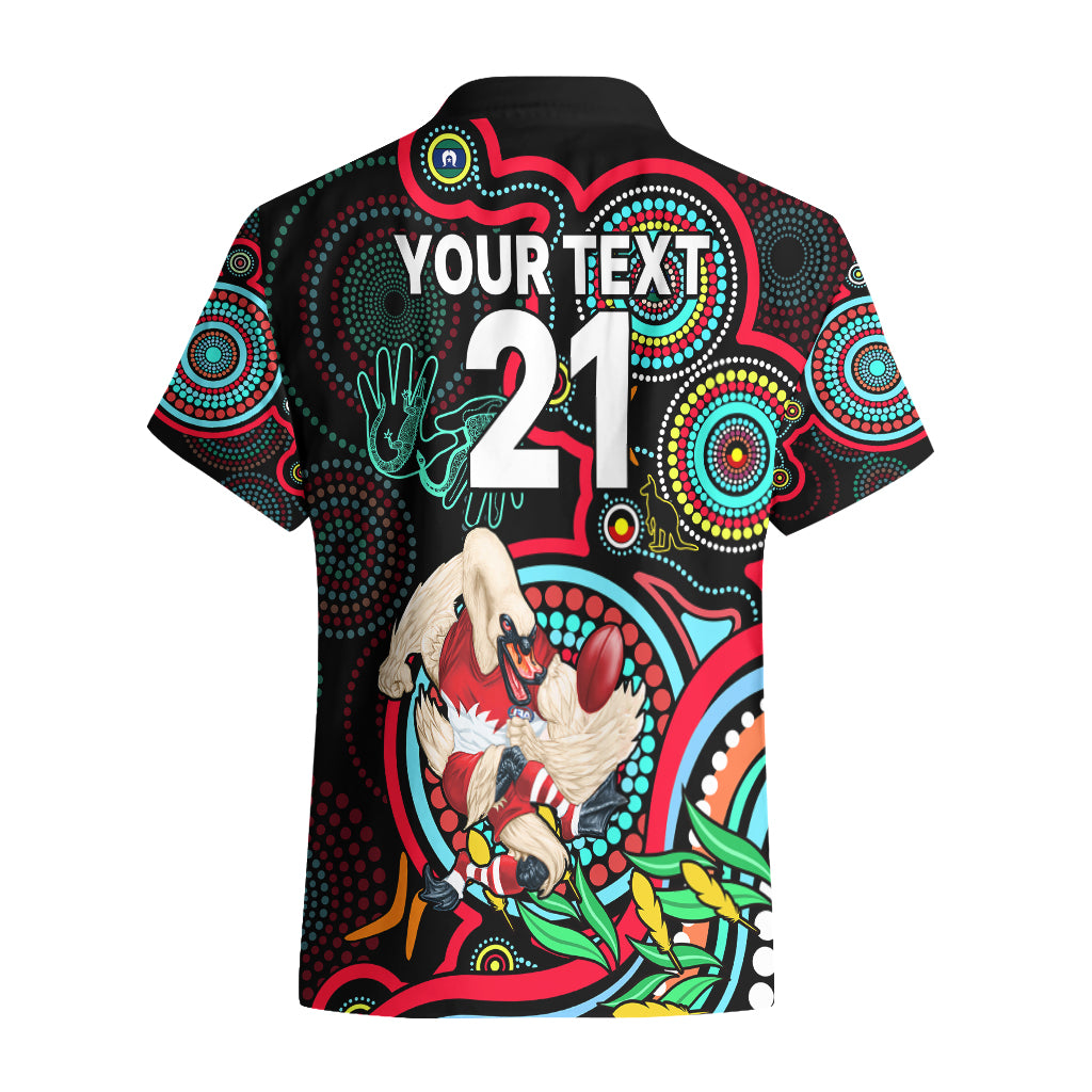 Custom Swans Football Aboriginal Art Hawaiian Shirt NAIDOC Indigenous Tribal - Vibe Hoodie Shop