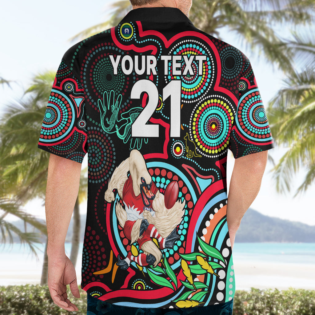Custom Swans Football Aboriginal Art Hawaiian Shirt NAIDOC Indigenous Tribal - Vibe Hoodie Shop