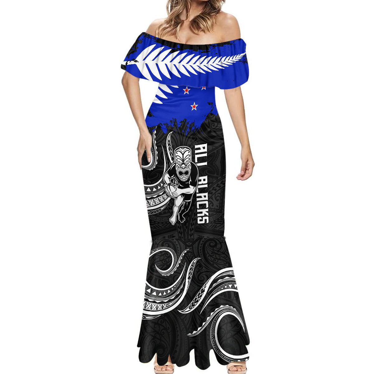 aotearoa-rugby-mermaid-dress-all-black-maori-fern