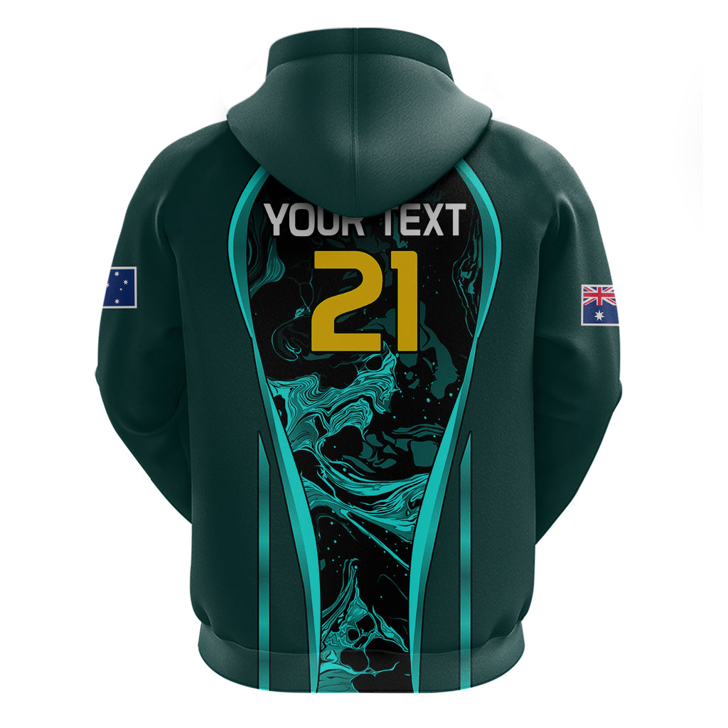 Custom Matildas Australia Soccer Hoodie Liquid Marble Texture Vibe LT9 - Vibe Hoodie Shop