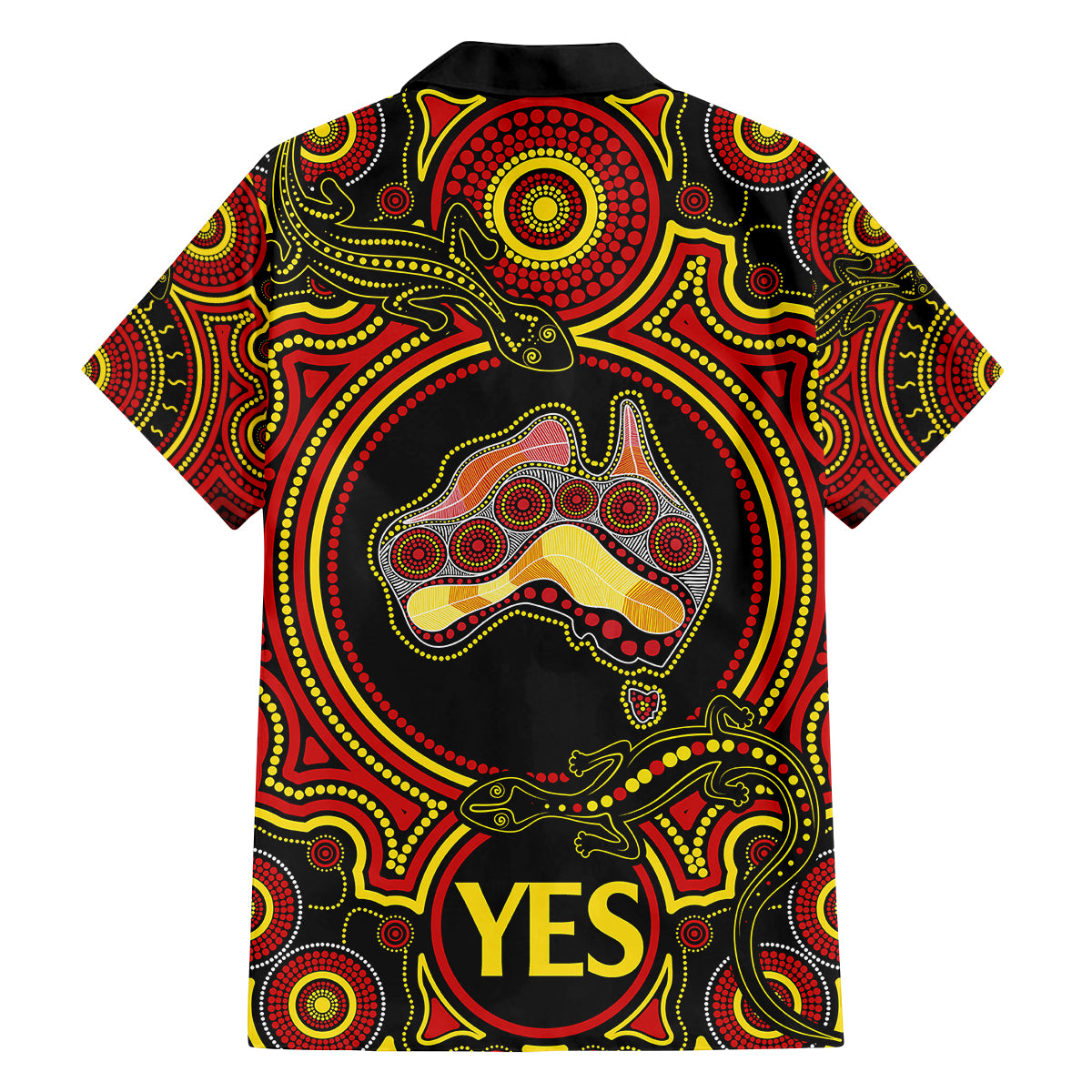 australia-vote-yes-family-matching-long-sleeve-bodycon-dress-and-hawaiian-shirt-indigenous-voice-2023-maps-to-parliament-australia