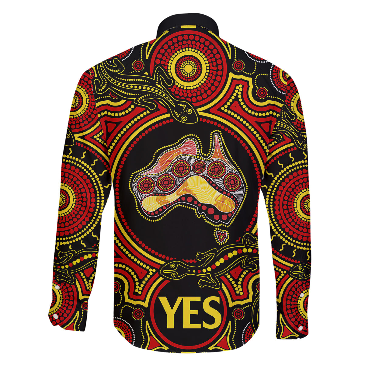 australia-vote-yes-family-matching-long-sleeve-bodycon-dress-and-hawaiian-shirt-indigenous-voice-2023-maps-to-parliament-australia