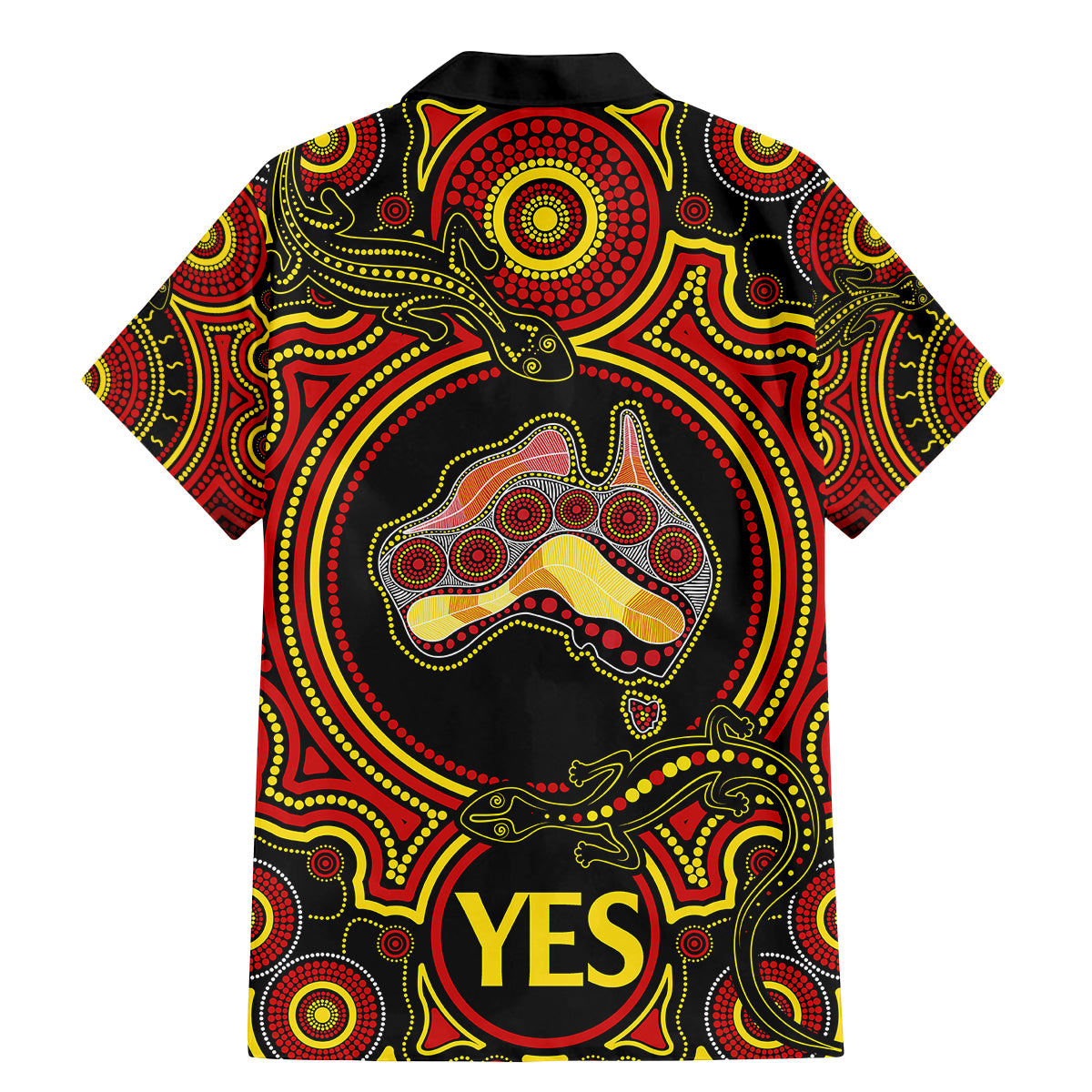 australia-vote-yes-family-matching-mermaid-dress-and-hawaiian-shirt-indigenous-voice-2023-maps-to-parliament-australia