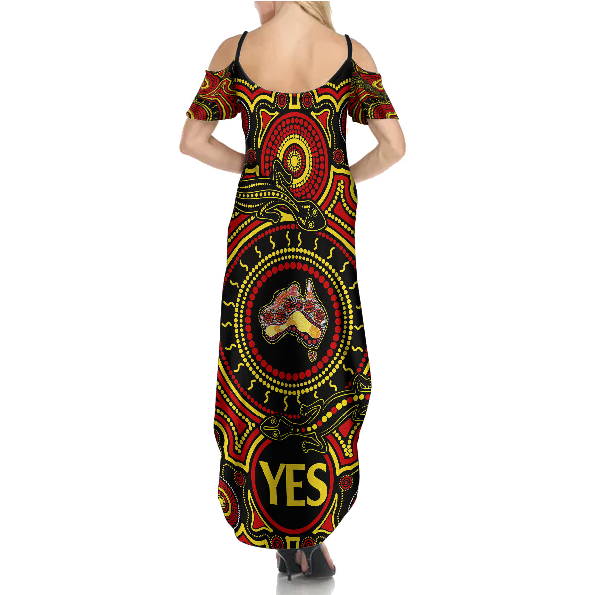 australia-vote-yes-summer-maxi-dress-indigenous-voice-2023-maps-to-parliament-australia