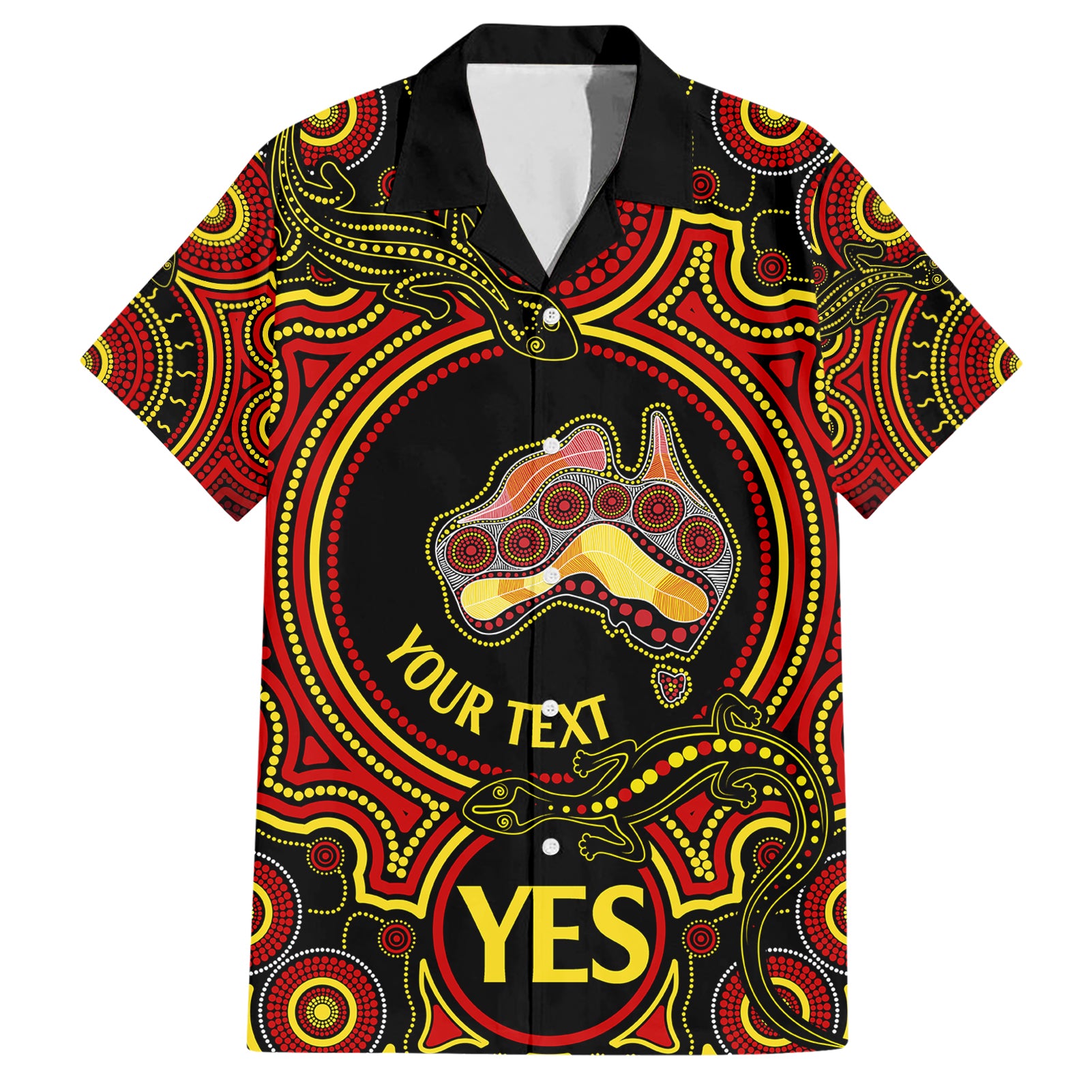 Personalised Australia Vote YES Hawaiian Shirt Indigenous Voice 2023 Maps to Parliament Australia - Vibe Hoodie Shop