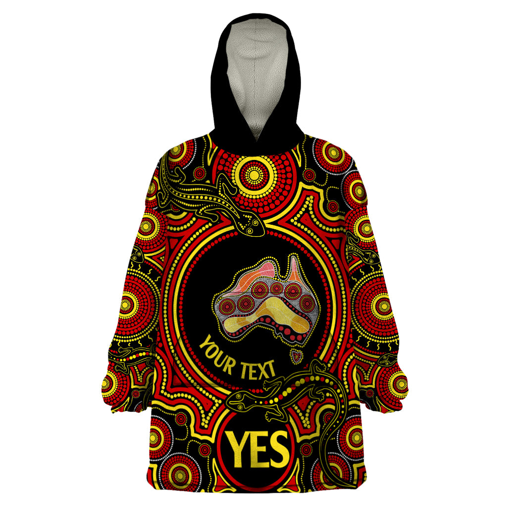 Personalised Australia Vote YES Wearable Blanket Hoodie Indigenous Voice 2023 Maps to Parliament Australia - Vibe Hoodie Shop