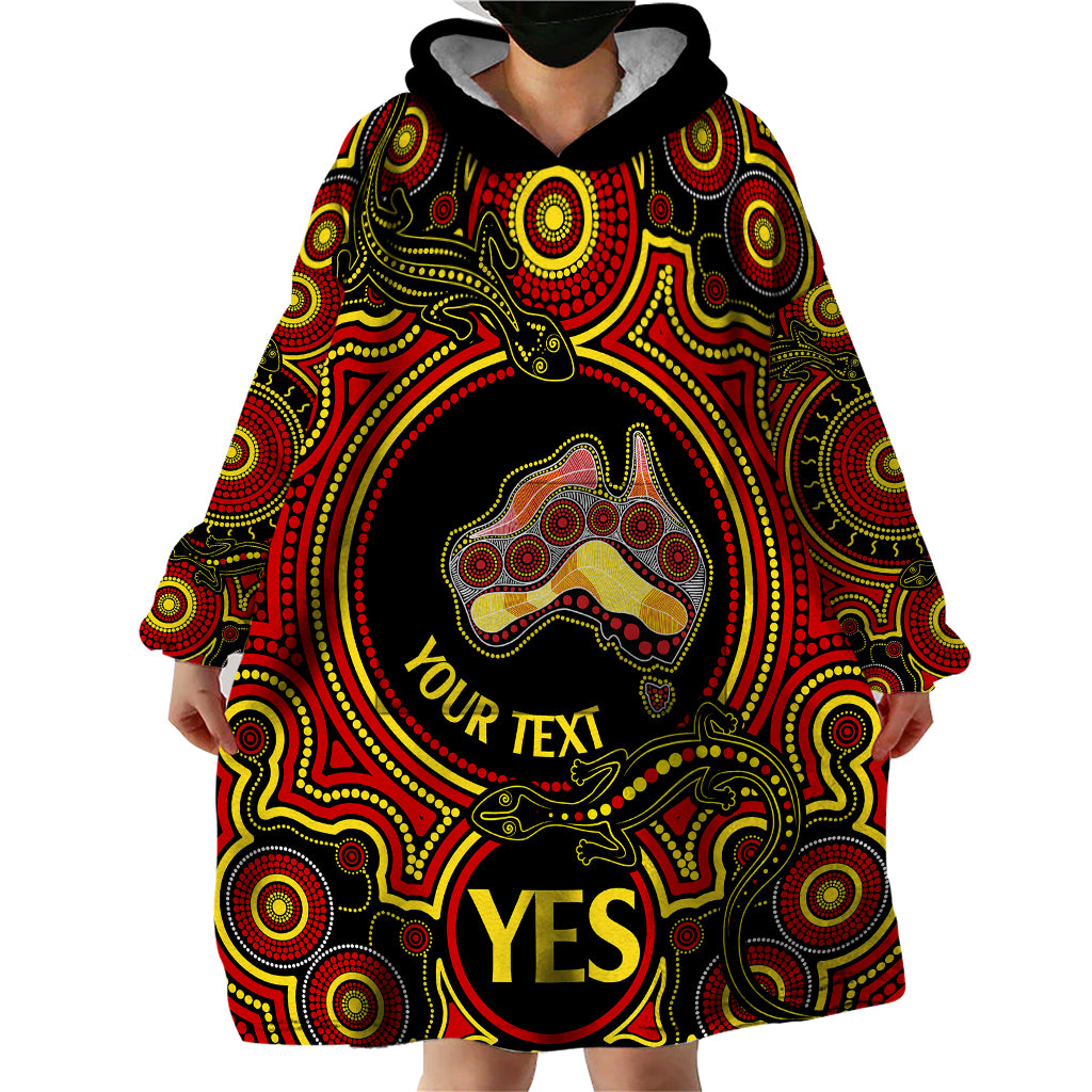 Personalised Australia Vote YES Wearable Blanket Hoodie Indigenous Voice 2023 Maps to Parliament Australia - Vibe Hoodie Shop