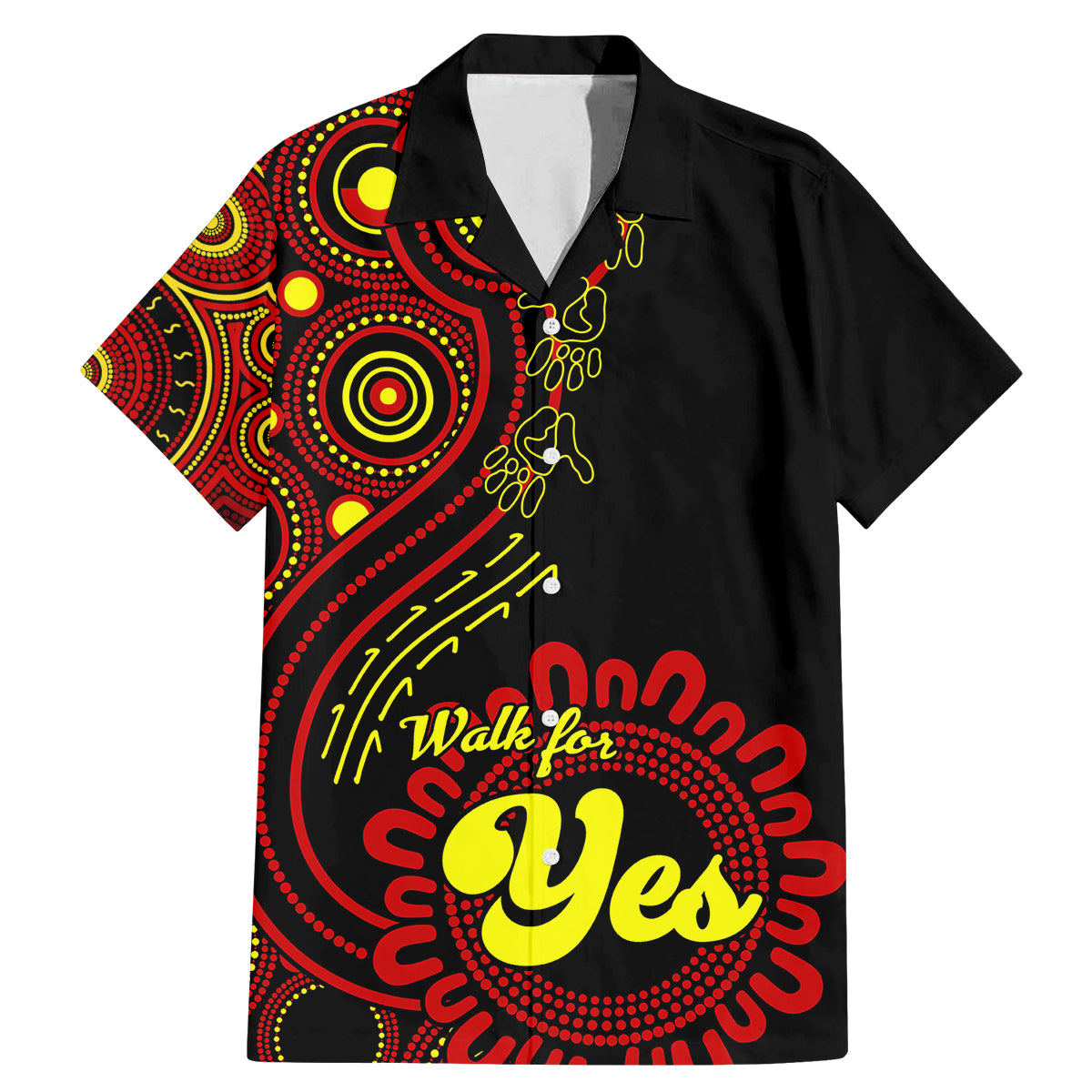 australia-walk-for-yes-family-matching-mermaid-dress-and-hawaiian-shirt-indigenous-voice-2023-aboriginal-red-vibe