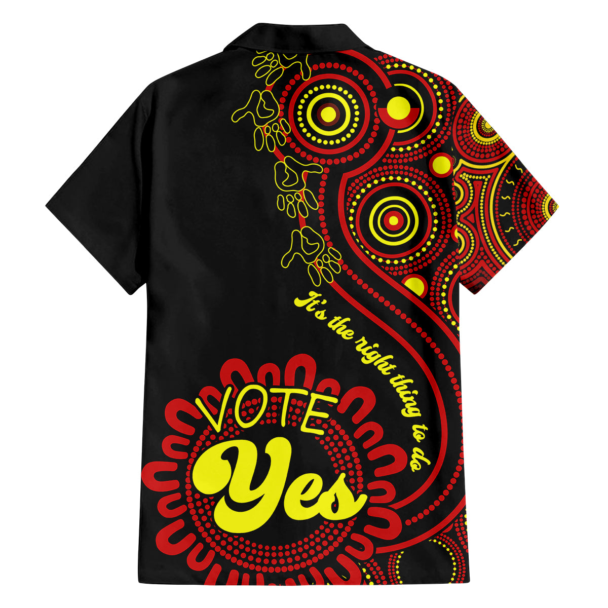 australia-walk-for-yes-family-matching-off-shoulder-maxi-dress-and-hawaiian-shirt-indigenous-voice-2023-aboriginal-red-vibe