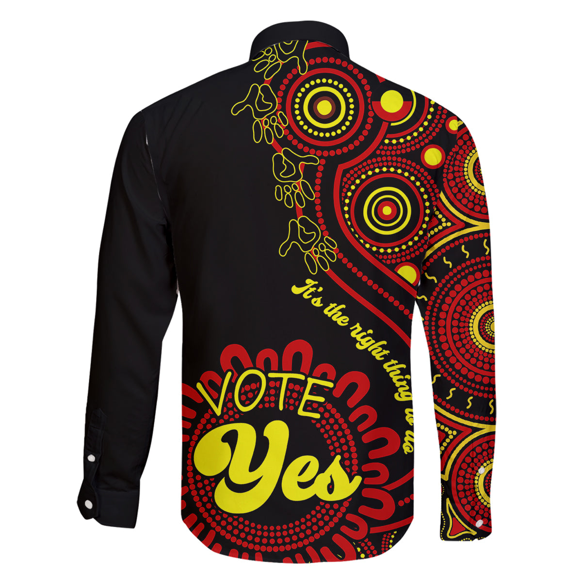 australia-walk-for-yes-family-matching-puletasi-dress-and-hawaiian-shirt-indigenous-voice-2023-aboriginal-red-vibe