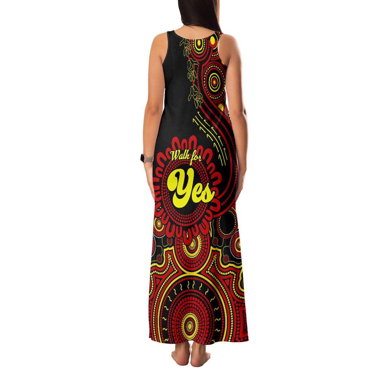 australia-walk-for-yes-family-matching-tank-maxi-dress-and-hawaiian-shirt-indigenous-voice-2023-aboriginal-red-vibe