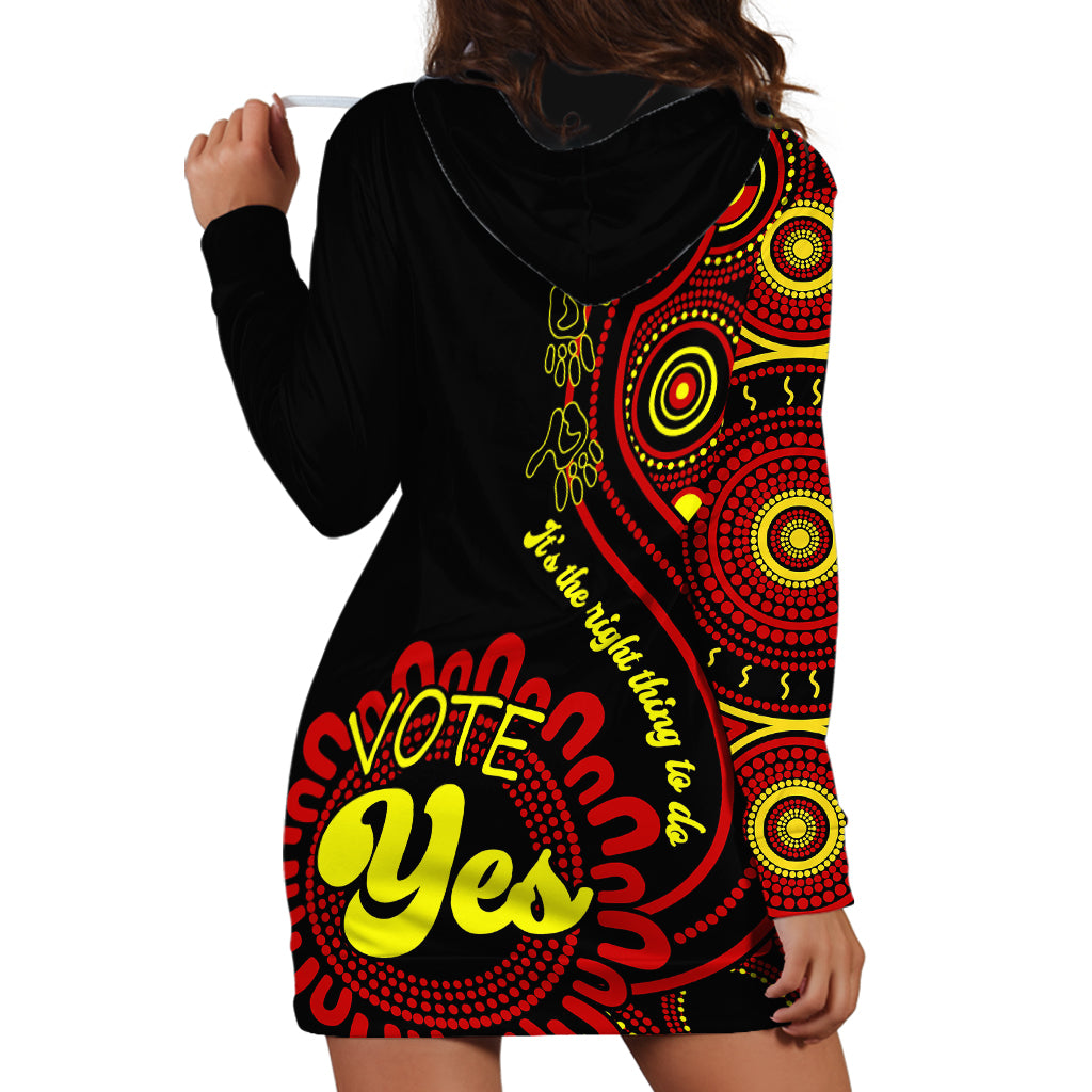 Australia Walk For Yes Hoodie Dress Indigenous Voice 2023 Aboriginal Red Vibe - Vibe Hoodie Shop