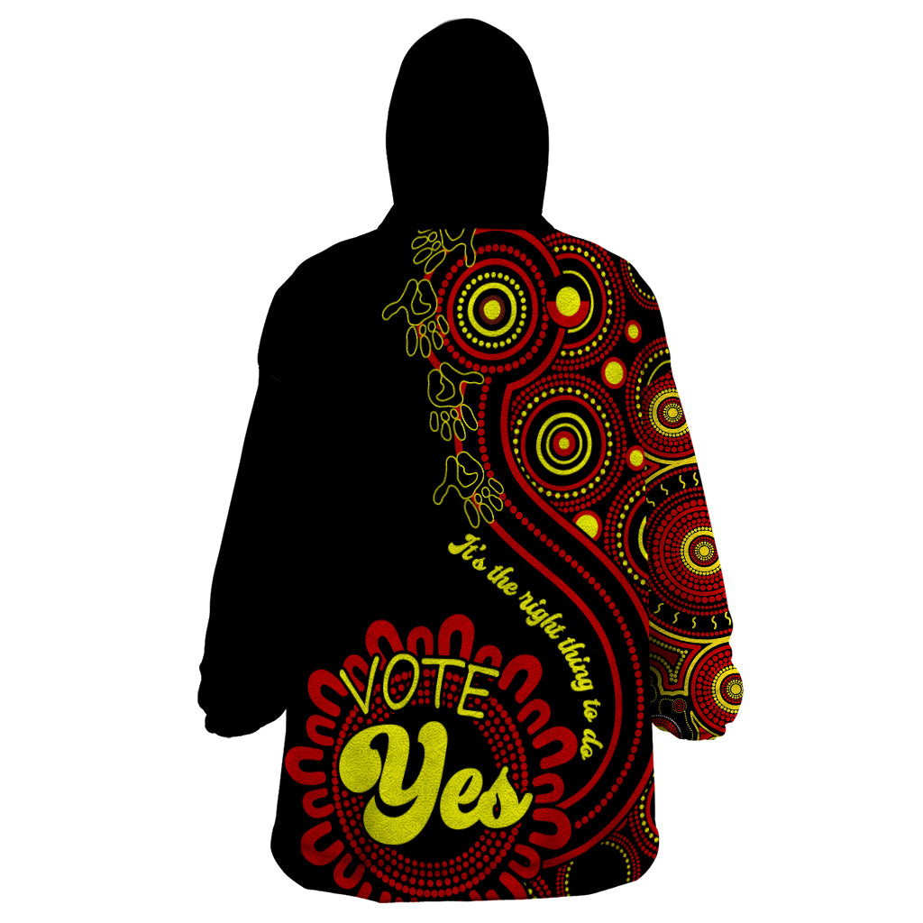 Australia Walk For Yes Wearable Blanket Hoodie Indigenous Voice 2023 Aboriginal Red Vibe - Vibe Hoodie Shop