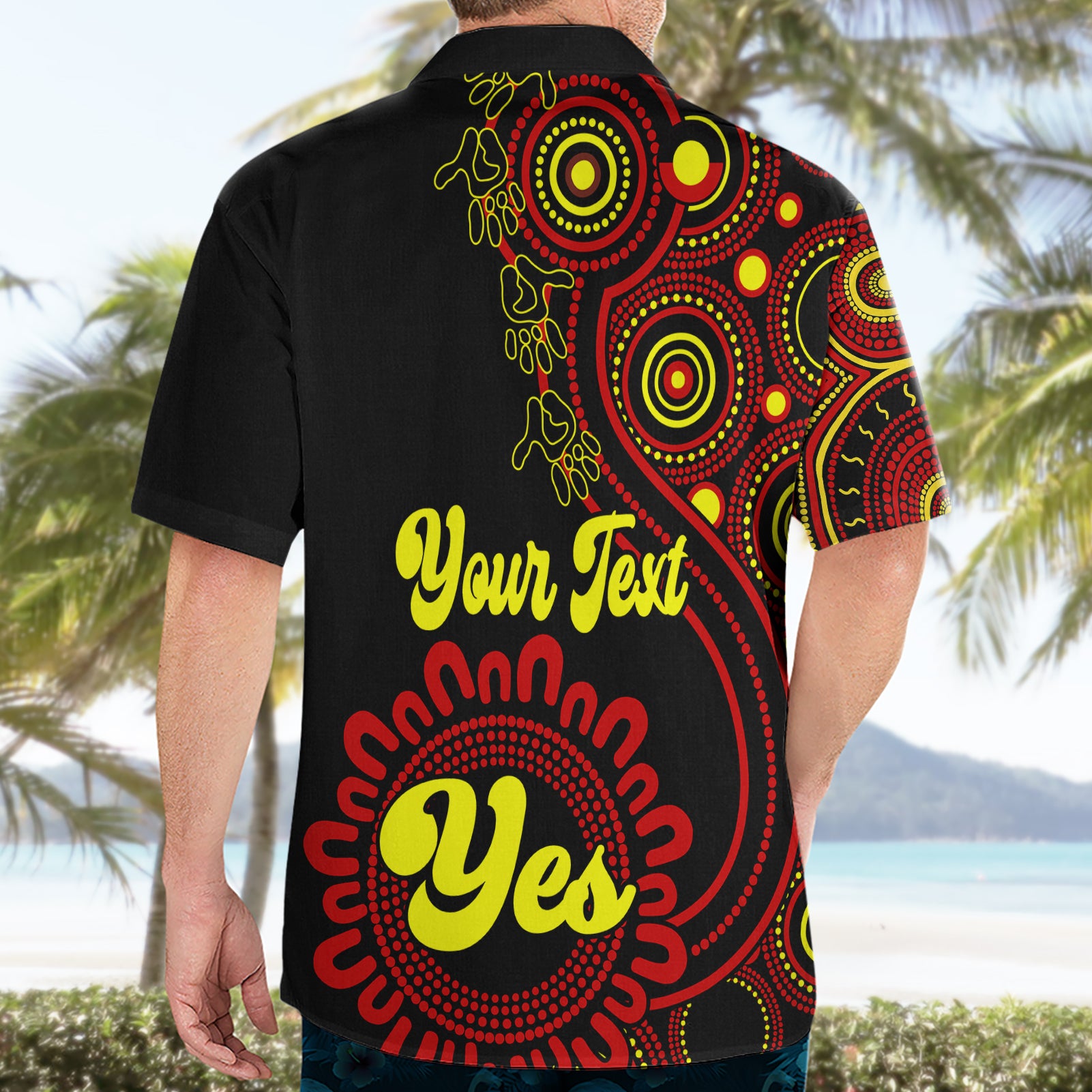 Personalised Australia Walk For Yes Hawaiian Shirt Indigenous Voice 2023 Aboriginal Red Vibe - Vibe Hoodie Shop