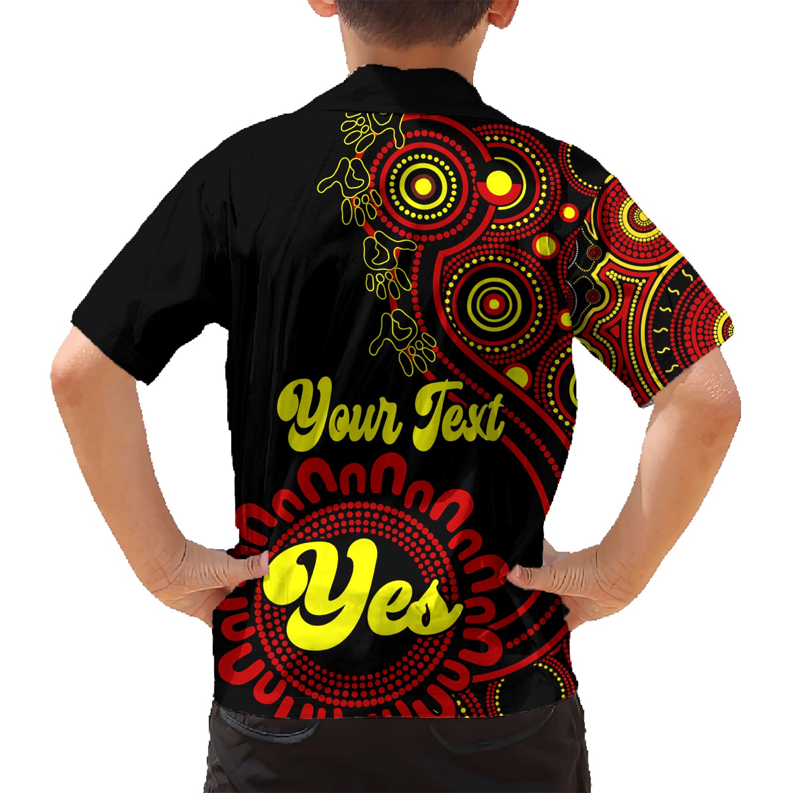 Personalised Australia Walk For Yes Hawaiian Shirt Indigenous Voice 2023 Aboriginal Red Vibe - Vibe Hoodie Shop