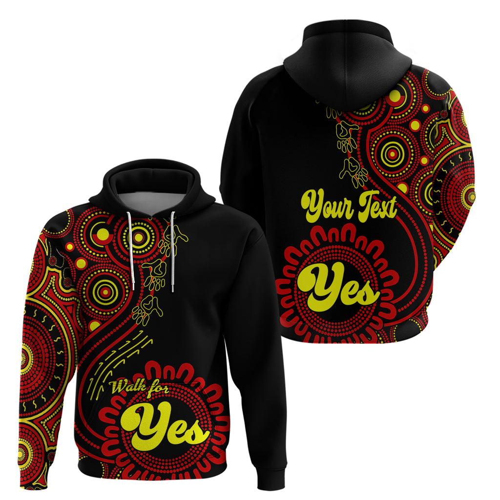 Personalised Australia Walk For Yes Hoodie Indigenous Voice 2023 Aboriginal Red Vibe LT9 - Vibe Hoodie Shop