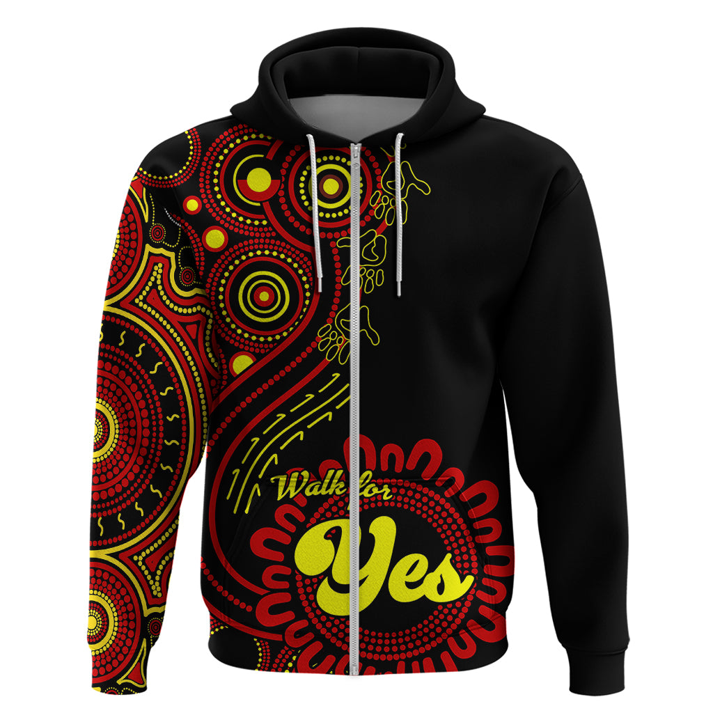 Personalised Australia Walk For Yes Hoodie Indigenous Voice 2023 Aboriginal Red Vibe LT9 - Vibe Hoodie Shop