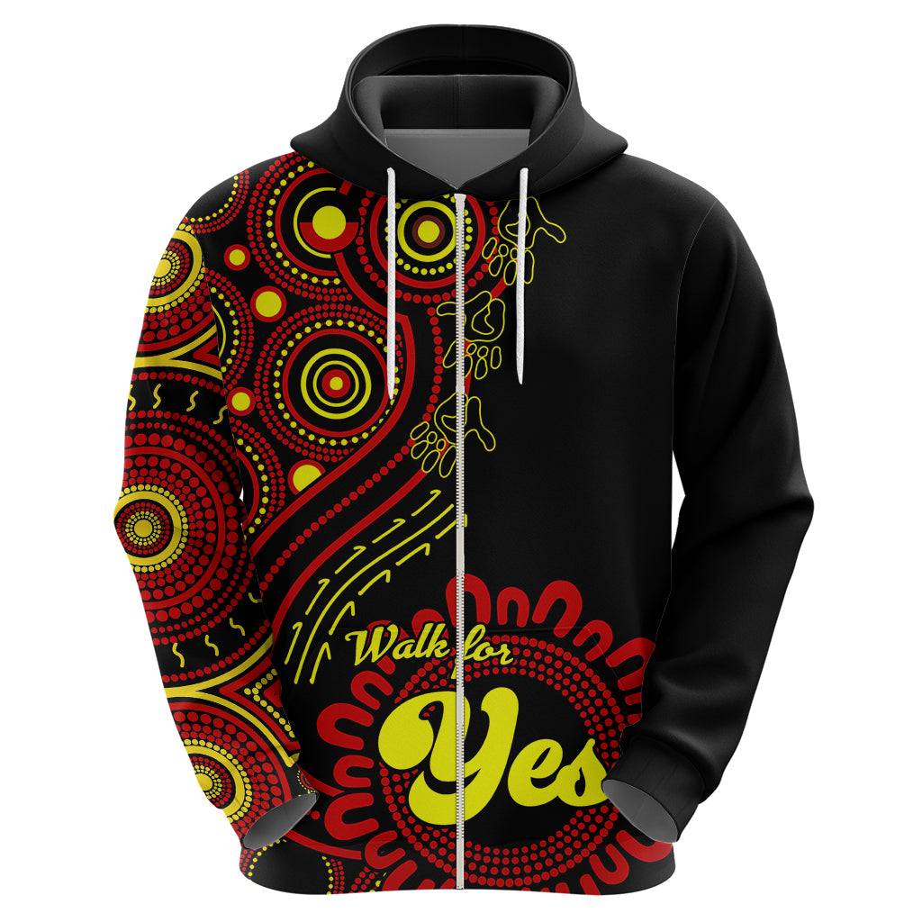 Personalised Australia Walk For Yes Hoodie Indigenous Voice 2023 Aboriginal Red Vibe LT9 - Vibe Hoodie Shop