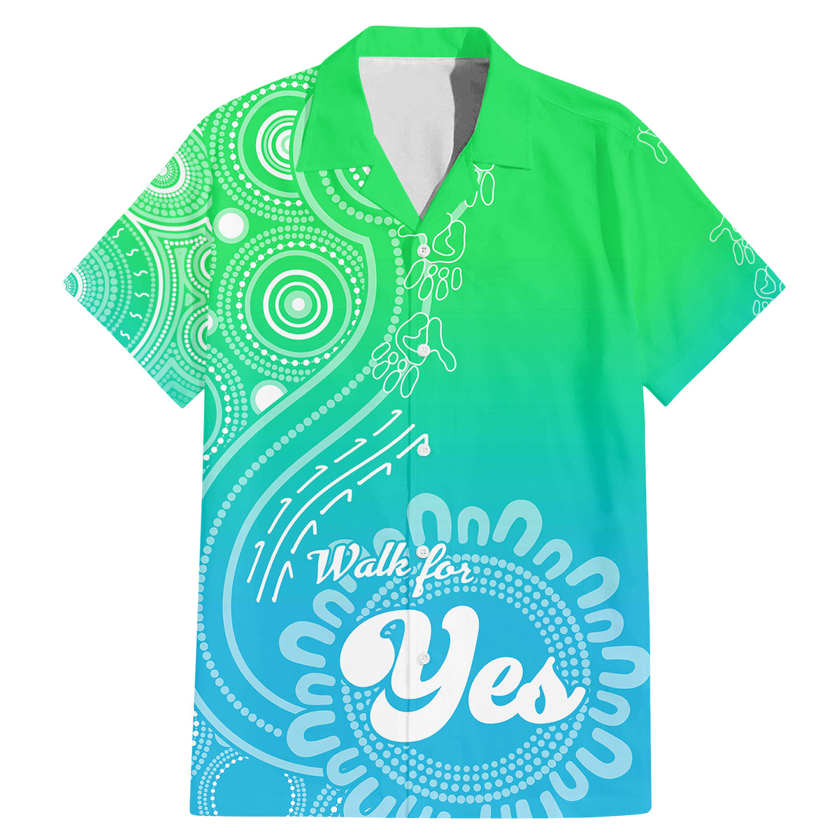 australia-walk-for-yes-family-matching-mermaid-dress-and-hawaiian-shirt-indigenous-voice-2023-aboriginal-green-vibe