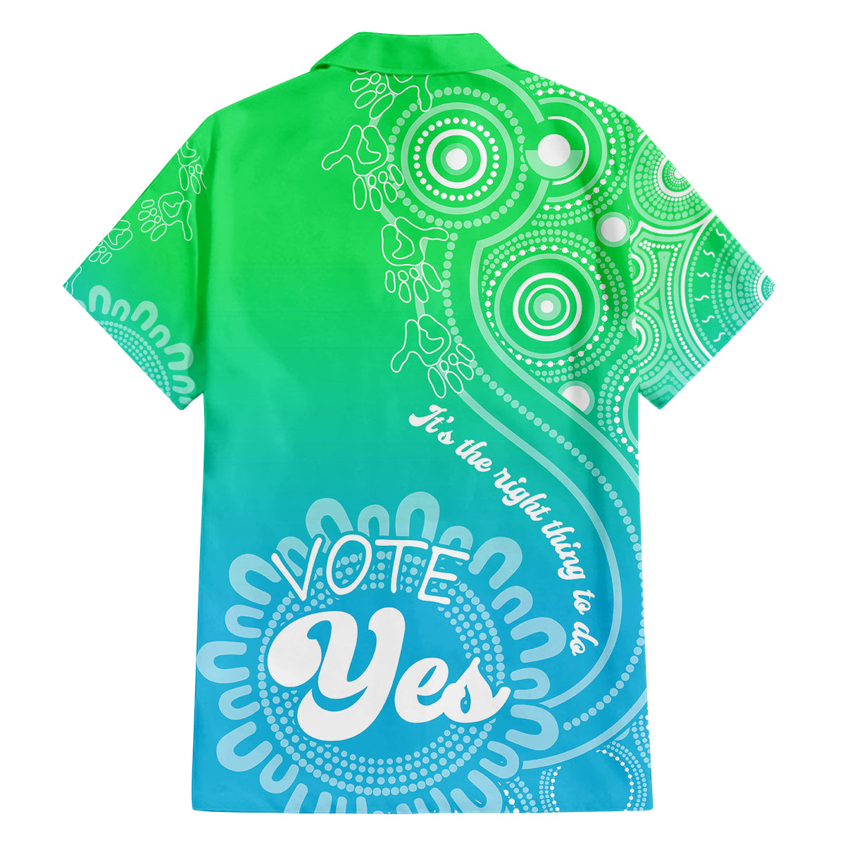 australia-walk-for-yes-family-matching-puletasi-dress-and-hawaiian-shirt-indigenous-voice-2023-aboriginal-green-vibe