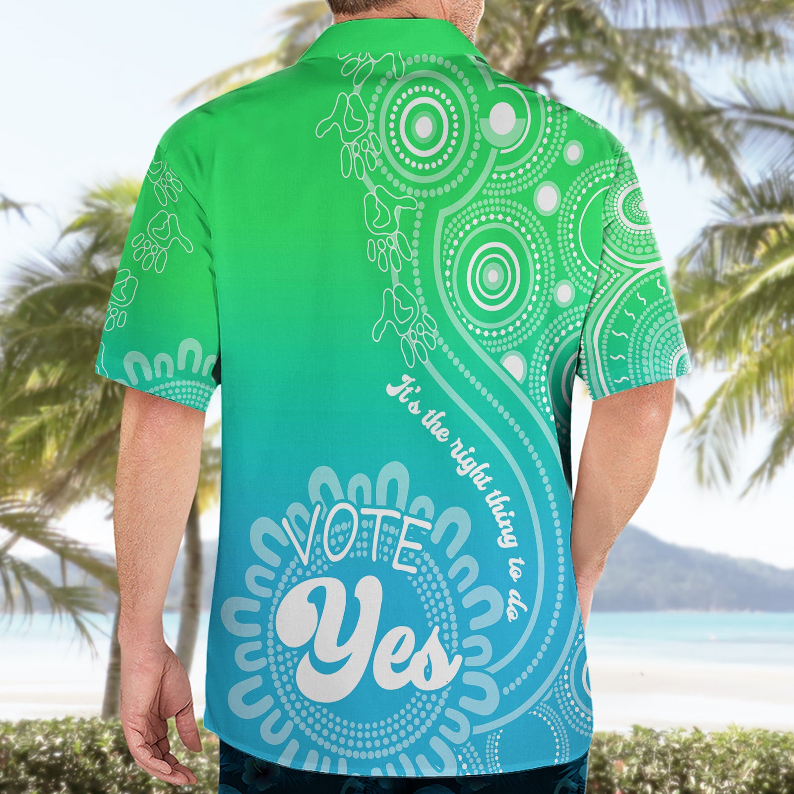 Australia Walk For Yes Hawaiian Shirt Indigenous Voice 2023 Aboriginal Green Vibe - Vibe Hoodie Shop