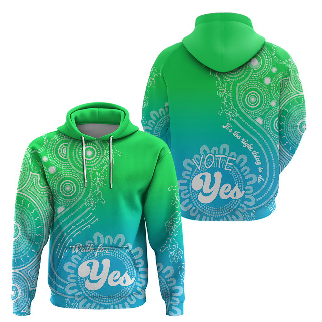 Australia Walk For Yes Hoodie Indigenous Voice 2023 Aboriginal Green Vibe LT9 - Vibe Hoodie Shop