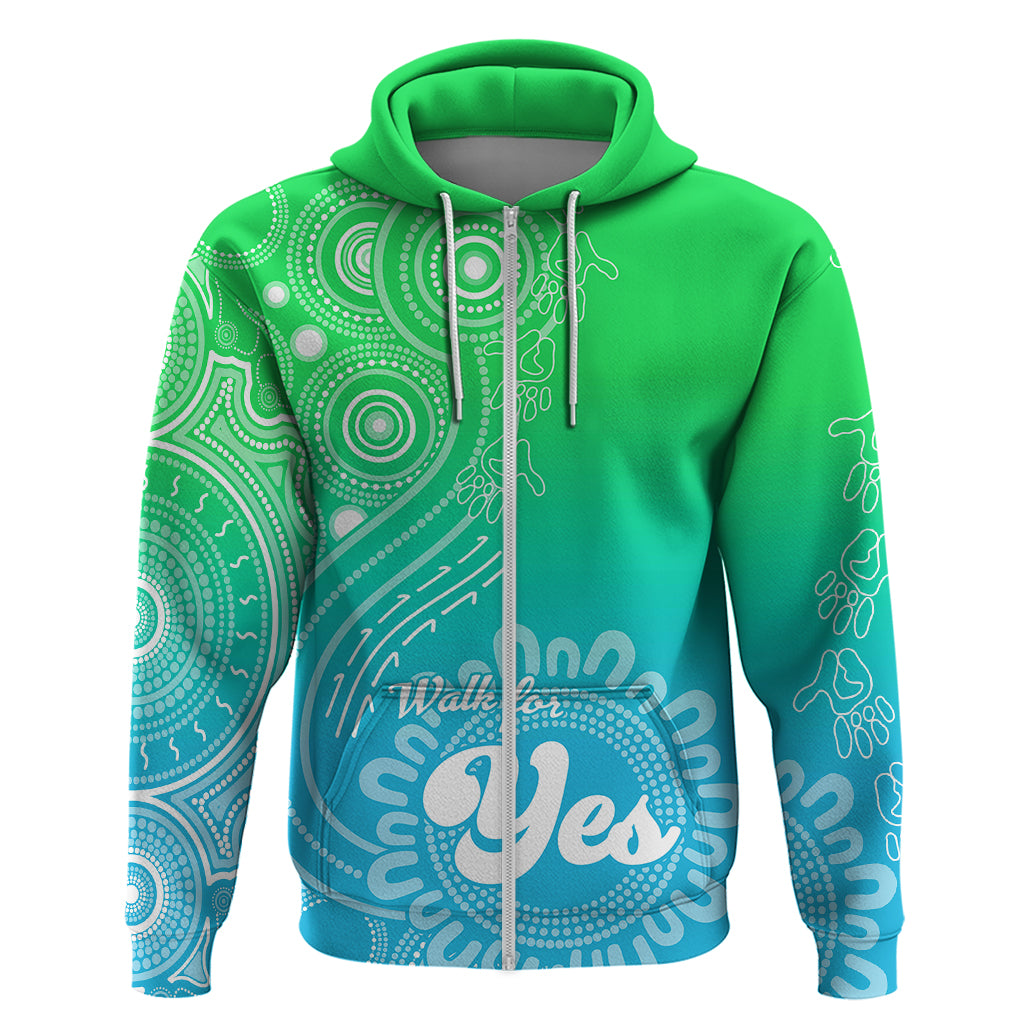 Australia Walk For Yes Hoodie Indigenous Voice 2023 Aboriginal Green Vibe LT9 - Vibe Hoodie Shop