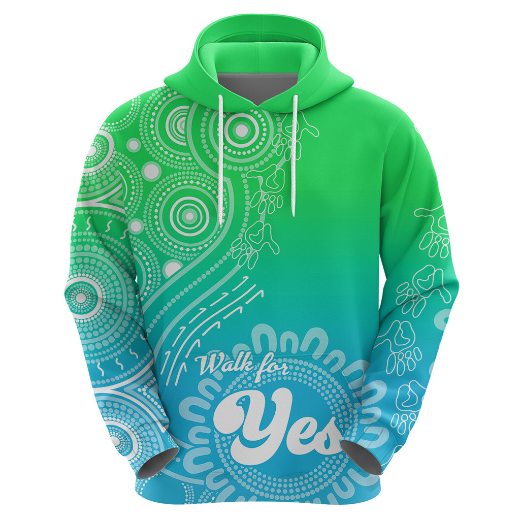 Australia Walk For Yes Hoodie Indigenous Voice 2023 Aboriginal Green Vibe LT9 - Vibe Hoodie Shop