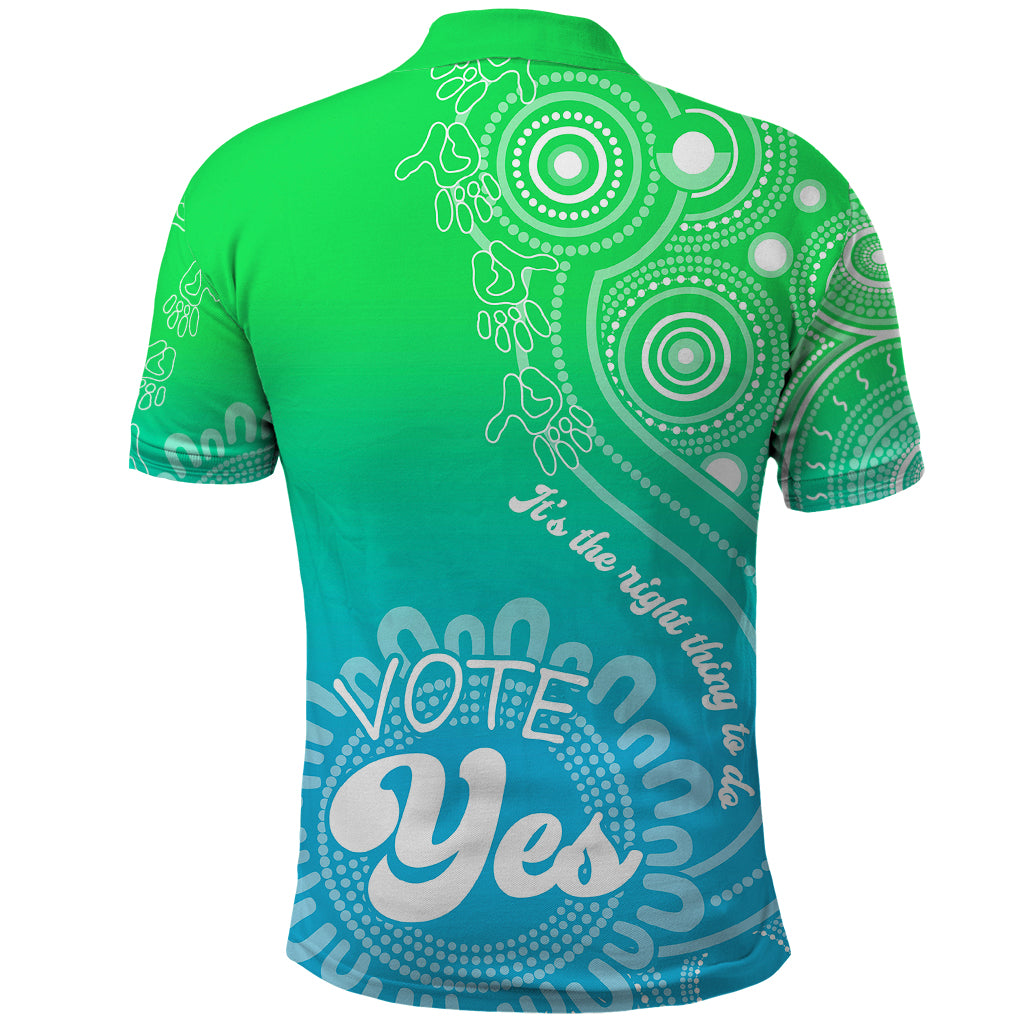 Australia Walk For Yes Polo Shirt Indigenous Voice 2023 Aboriginal Green Vibe LT9 - Vibe Hoodie Shop