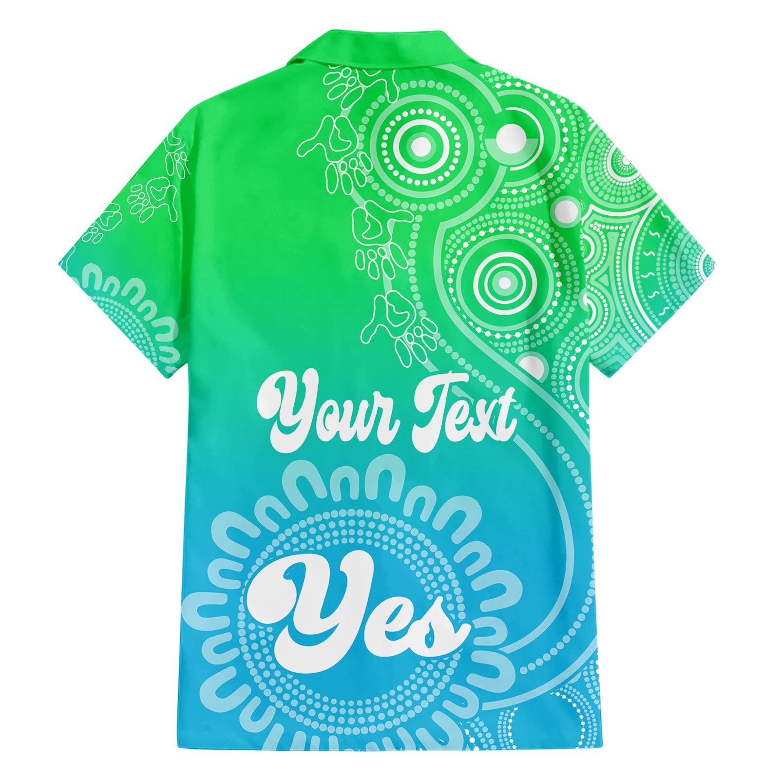 Personalised Australia Walk For Yes Hawaiian Shirt Indigenous Voice 2023 Aboriginal Green Vibe - Vibe Hoodie Shop