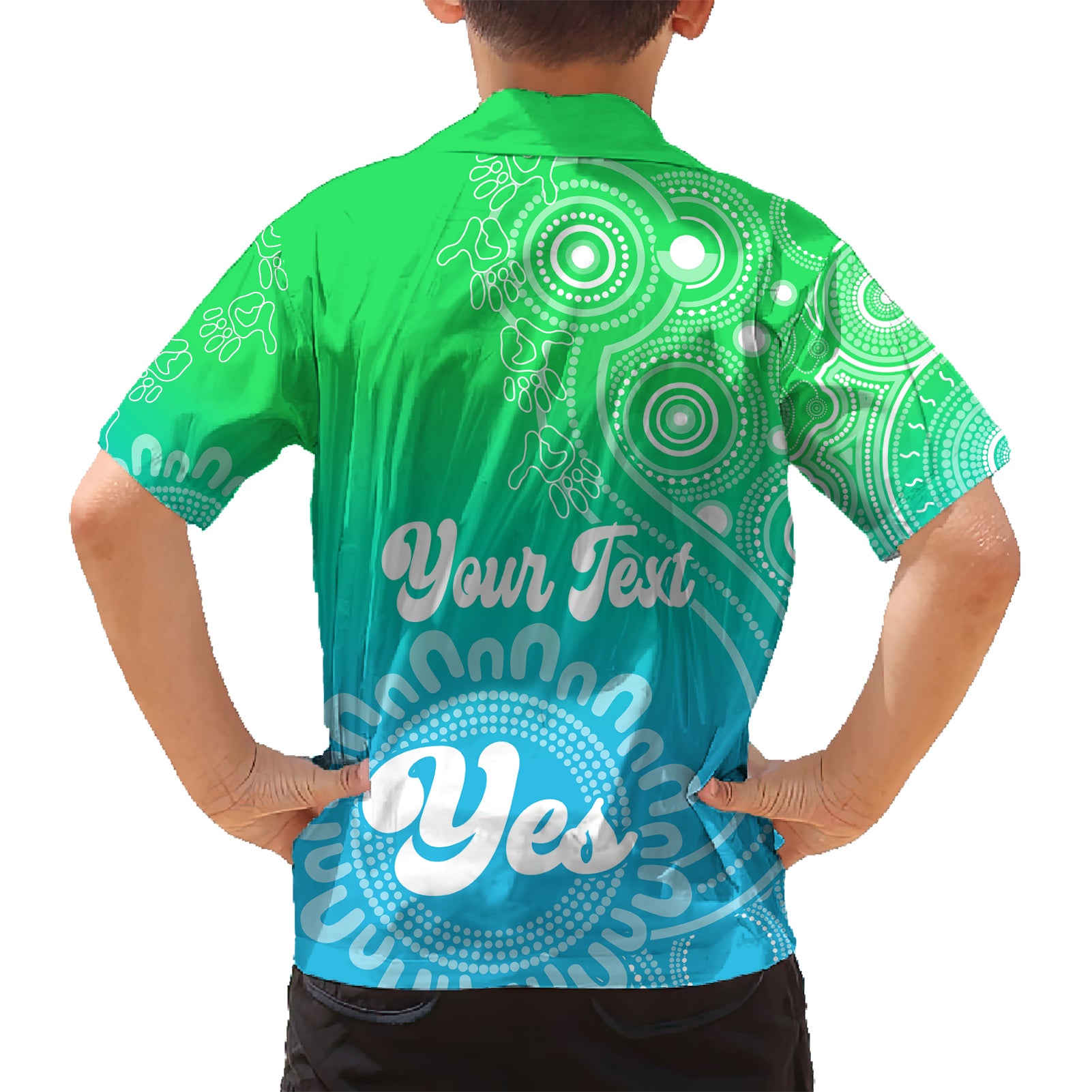 Personalised Australia Walk For Yes Hawaiian Shirt Indigenous Voice 2023 Aboriginal Green Vibe - Vibe Hoodie Shop