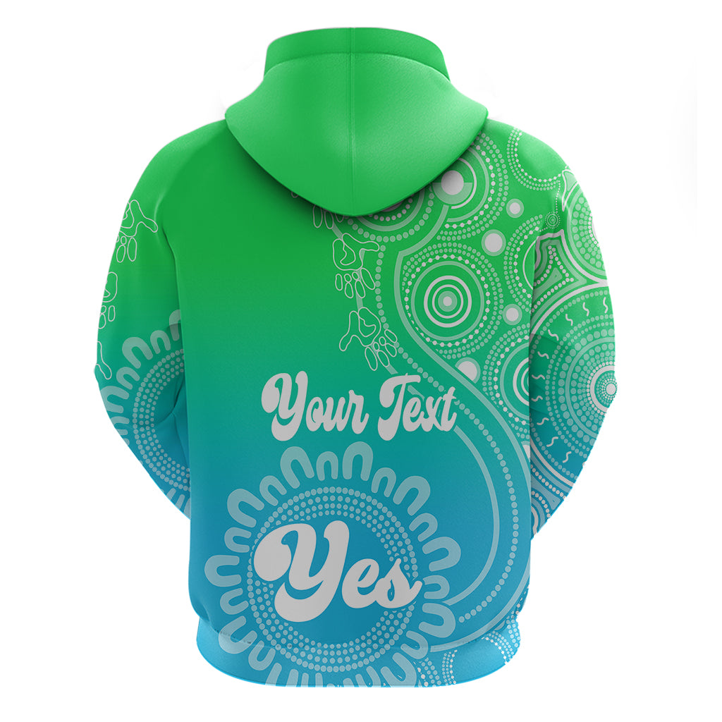 Personalised Australia Walk For Yes Hoodie Indigenous Voice 2023 Aboriginal Green Vibe LT9 - Vibe Hoodie Shop