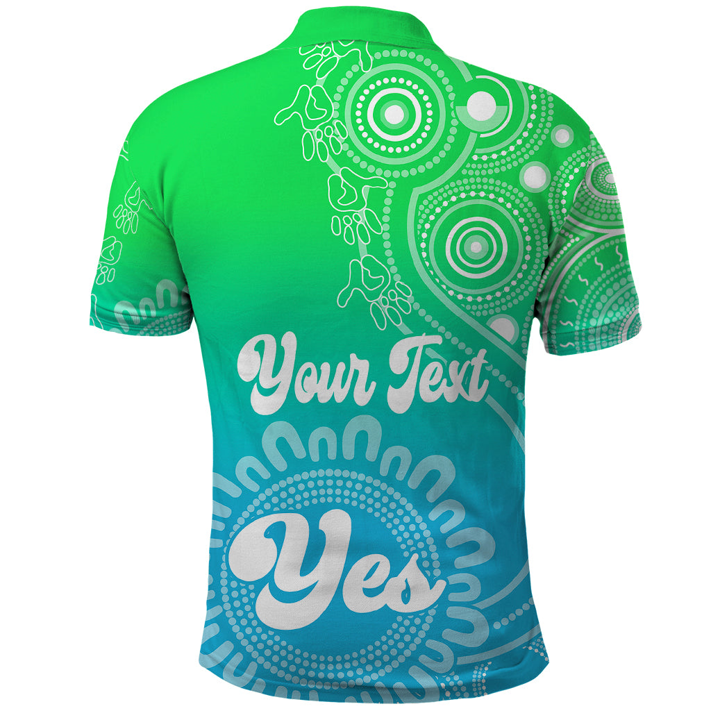 Personalised Australia Walk For Yes Polo Shirt Indigenous Voice 2023 Aboriginal Green Vibe LT9 - Vibe Hoodie Shop