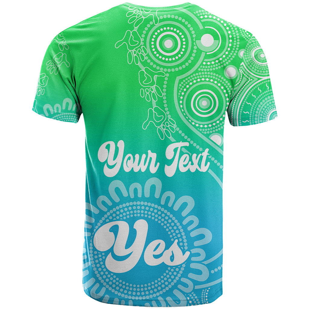 Personalised Australia Walk For Yes T Shirt Indigenous Voice 2023 Aboriginal Green Vibe LT9 - Vibe Hoodie Shop