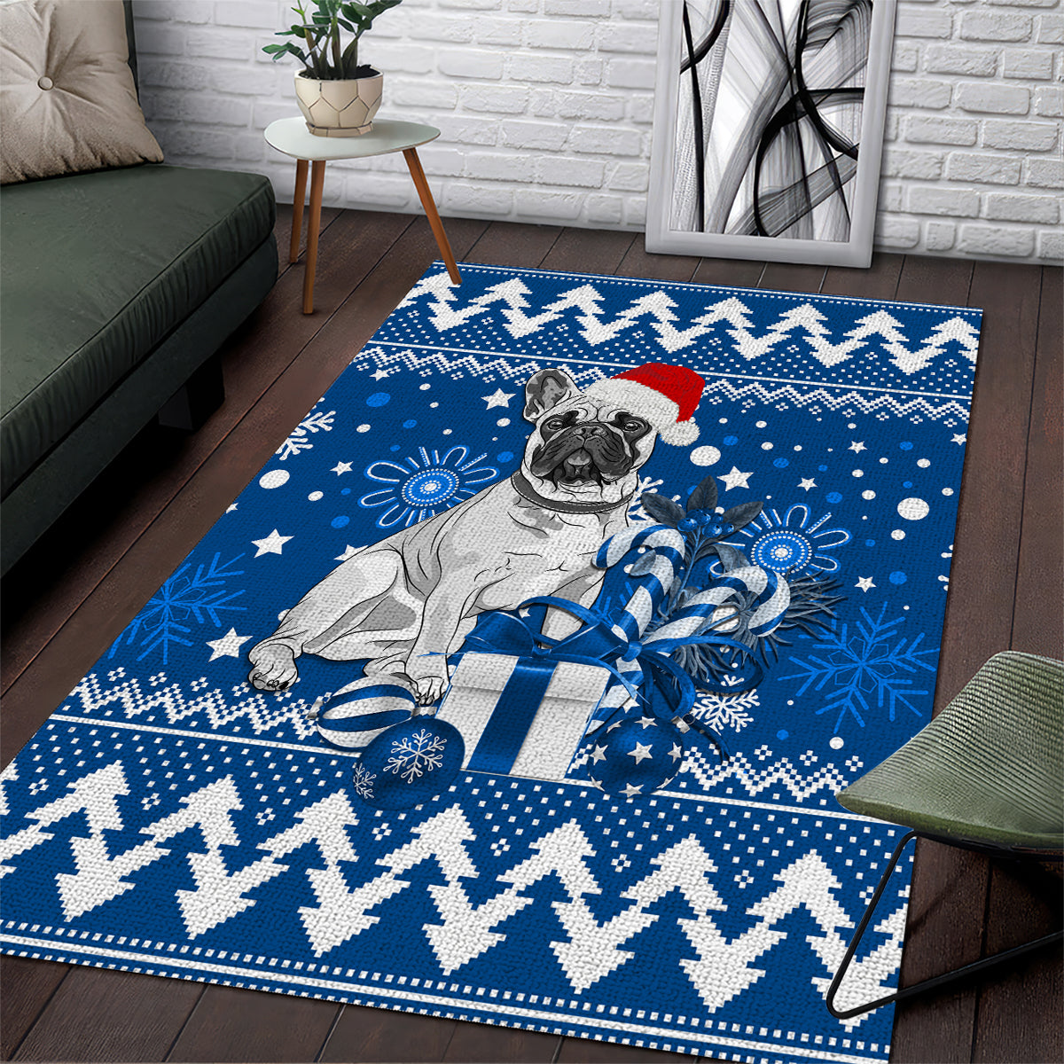 Bulldogs Rugby Area Rug Christmas Vibe 2023 - Vibe Hoodie Shop