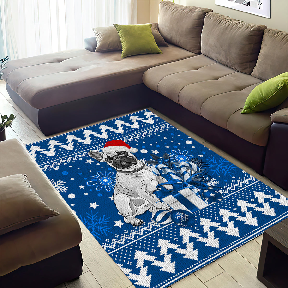 Bulldogs Rugby Area Rug Christmas Vibe 2023 - Vibe Hoodie Shop