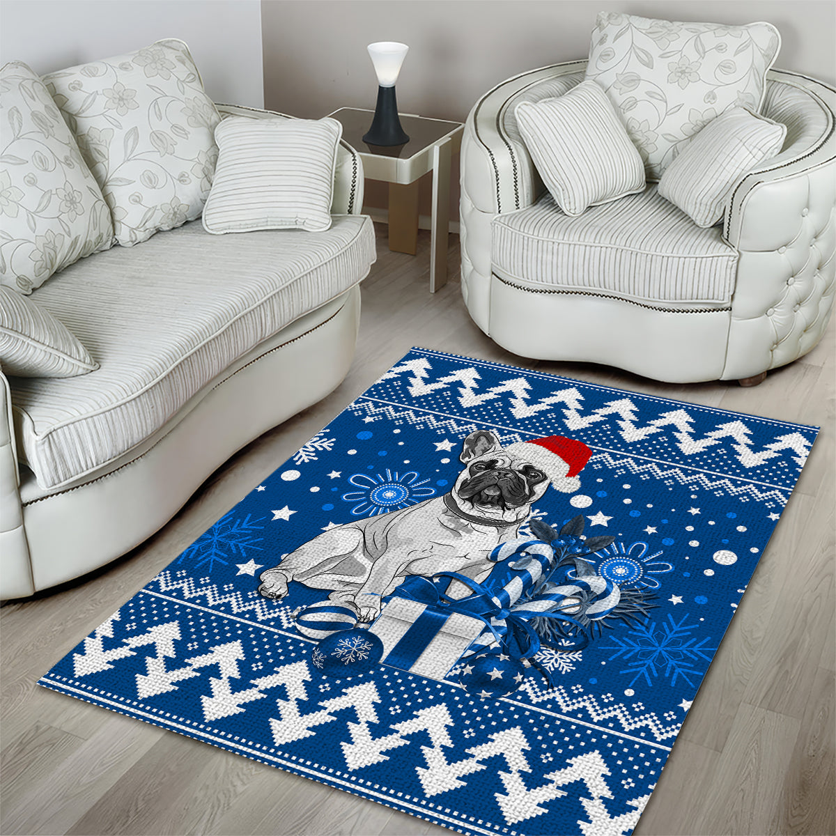 Bulldogs Rugby Area Rug Christmas Vibe 2023 - Vibe Hoodie Shop