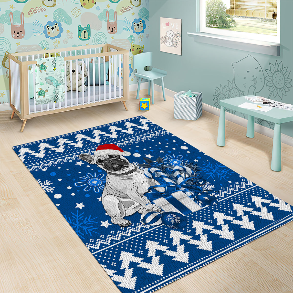 Bulldogs Rugby Area Rug Christmas Vibe 2023 - Vibe Hoodie Shop