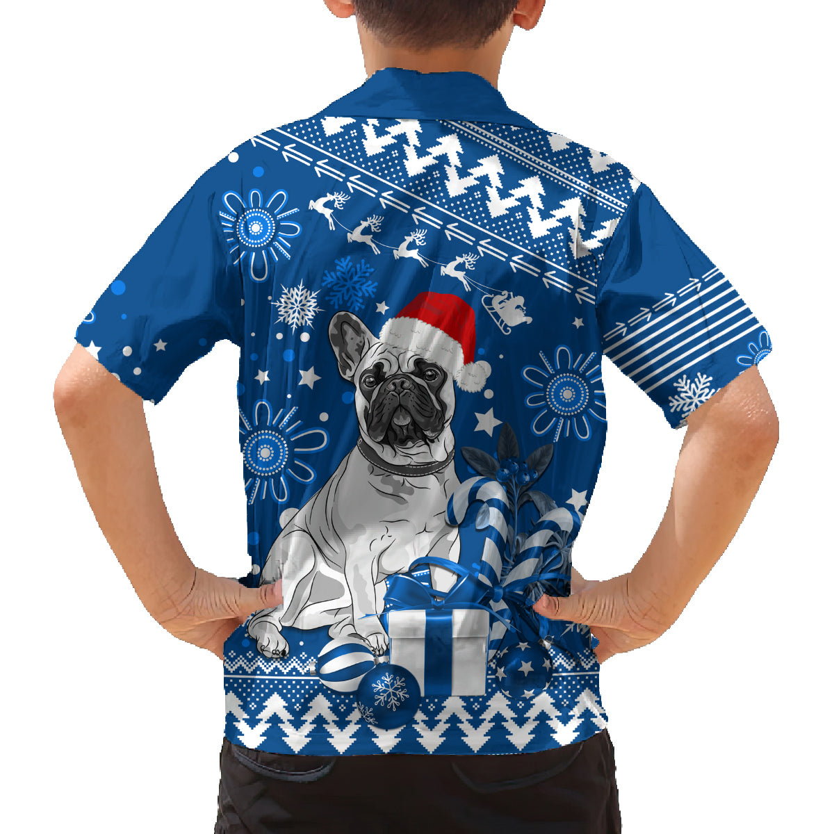 bulldogs-rugby-family-matching-off-shoulder-long-sleeve-dress-and-hawaiian-shirt-christmas-vibe-2023