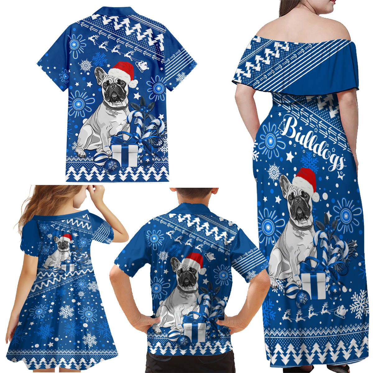 bulldogs-rugby-family-matching-off-shoulder-maxi-dress-and-hawaiian-shirt-christmas-vibe-2023